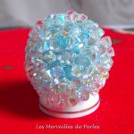 Anello Crystal Blue con sfaccettature di cristallo Swarovski e filatoi